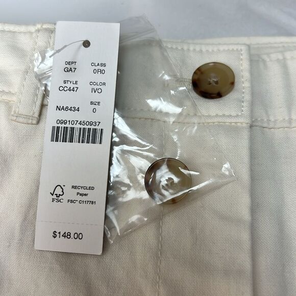 J. Crew CC447 Full-length wide-leg trouser in cotton blend NWT size 0 - Picture 6 of 11